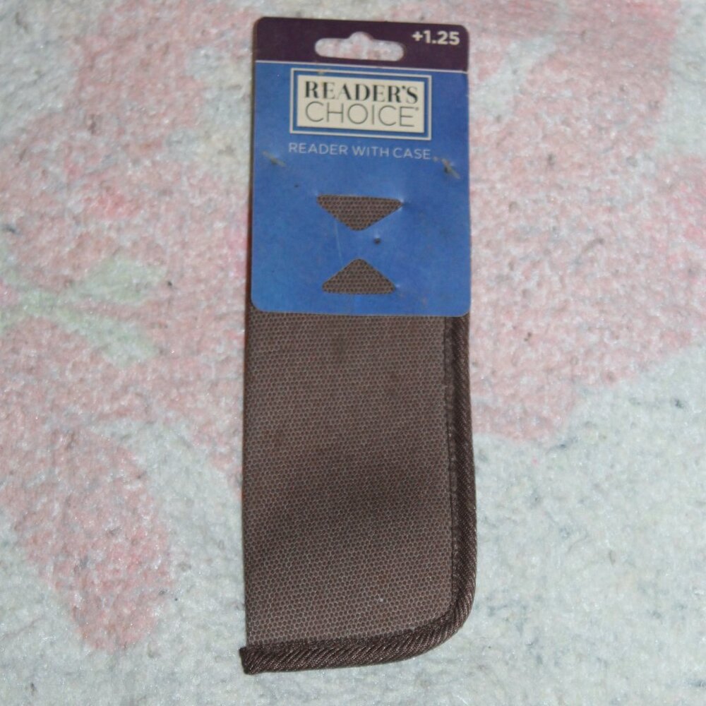New Reader's Choice by Foster Grant Grey Soft Reading Glasses Case +1.50